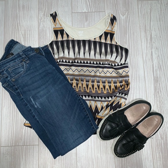a.n.a Tops - A.N.A satin multicolored tank top size PM